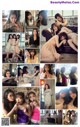 A collage of pictures of a group of young women.